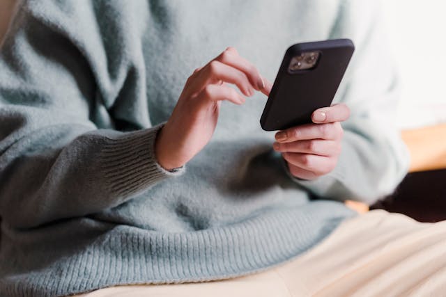 close up of a person's phone